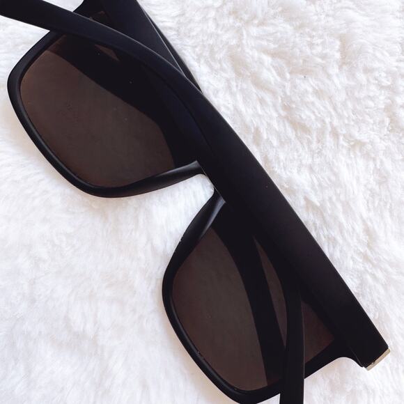 Ora Black Angular Frame Sunglasses - Picture 10 of 11